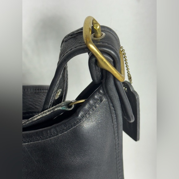 Vintage Y2K Coach Legacy Zip 9966 Black Cow Hide Leather Crossbody Shoulder Bag - Picture 6 of 16